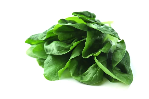 Fresh spinach leaves isolated on white — Stock Photo, Image