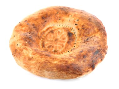 pita ekmeği üzerine beyaz izole