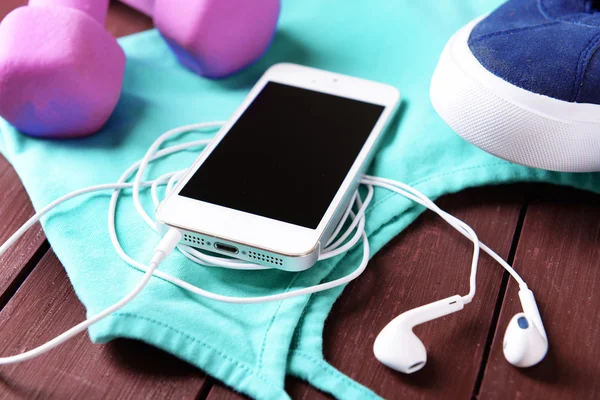 Mobile phone and earphones with set for sports