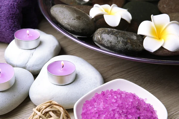 Spa still life with bowl of water — Stock Photo, Image