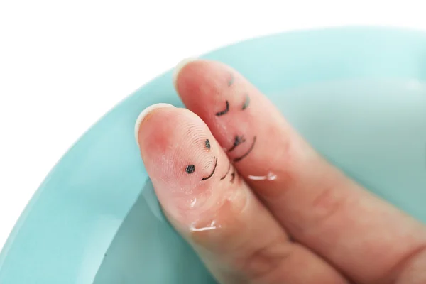 Dedos com sorrisos engraçados — Fotografia de Stock