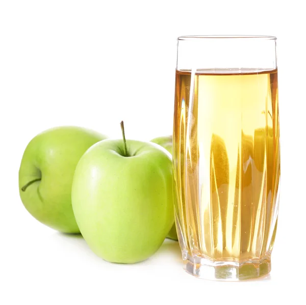 Стакан яблочного сока — стоковое фото