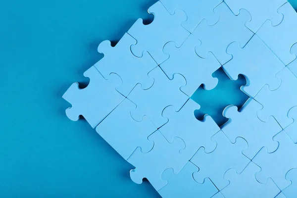 Missing puzzle piece, closeup — Stock Photo, Image