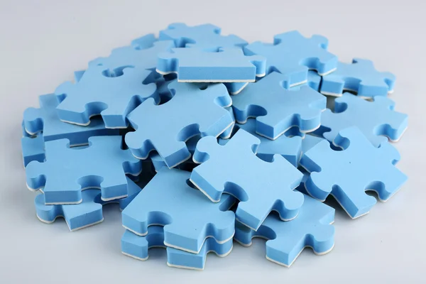 Pile of puzzle pieces — Stock Photo, Image