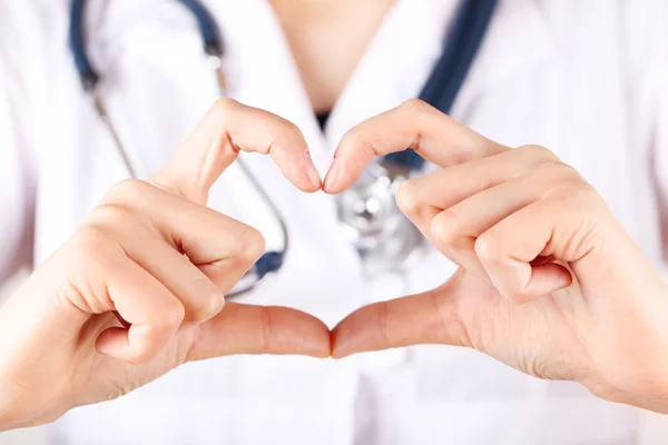 Medico mani cuore — Foto Stock