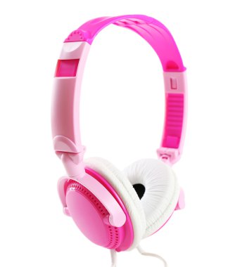 pembe beyaz izole kulaklık