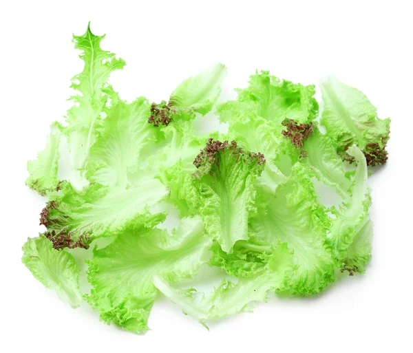 Fresh green lettuce isolated on white — Stock Photo, Image