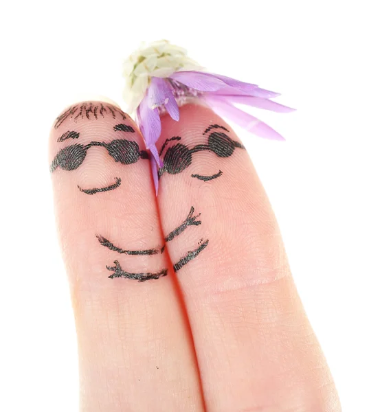 Fingers with funny smiles — Stock Photo, Image