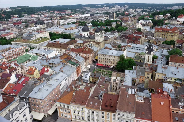 Városképet gazdagító épületnek szánták felülnézet — Stock Fotó