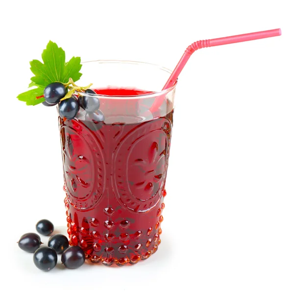 Verre de jus de cassis frais — Photo