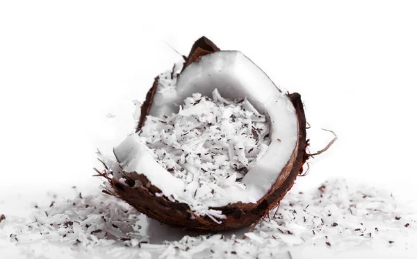 Kokosnoot krullen in kokosnoot — Stockfoto