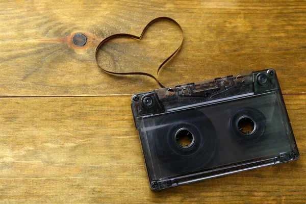 Cassette de audio con cinta magnética — Foto de Stock