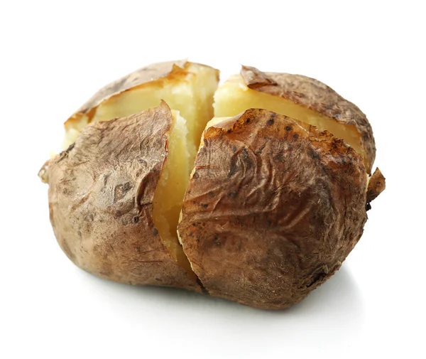 Baked potato isolated on white — Stock Photo, Image