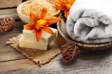 Çiçekli güzel spa kompozisyon