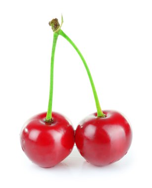 kiraz beyaz üzerine izole