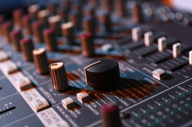 Ses müzik karıştırıcı kontrol paneli