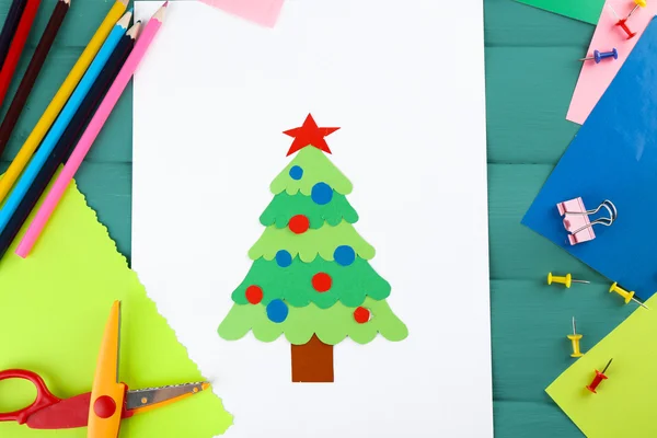 Creatief papier Kerstboom — Stockfoto