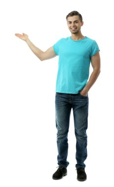 beyaz izole yakışıklı genç