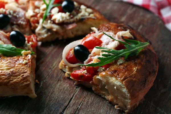 Piece of homemade pizza — Stock Photo, Image