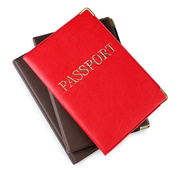 Passports isolated on white — Stock Photo, Image