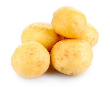 Young potatoes isolated on white clipart