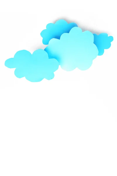 Blue paper clouds — Stock Photo, Image