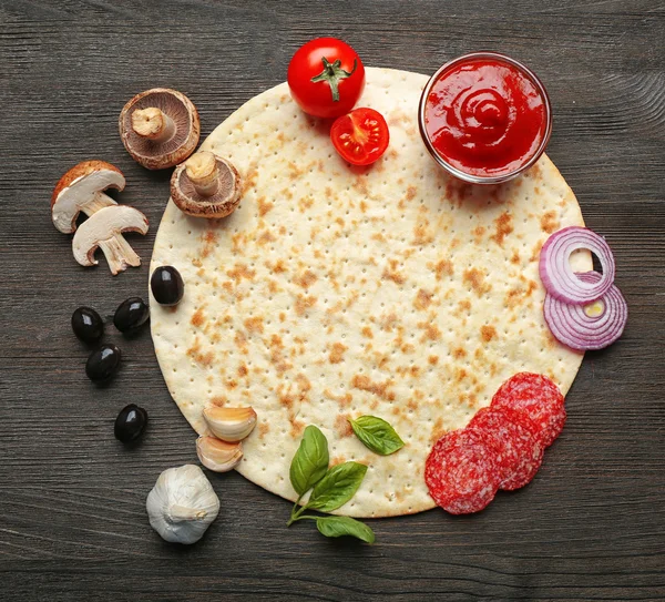 Főzés pizza Hozzávalók — Stock Fotó