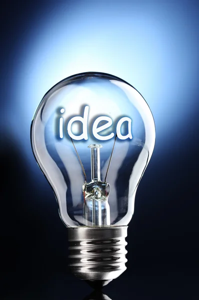 Lamp met idee — Stockfoto