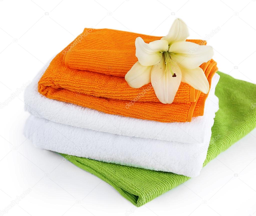 Freshly laundered fluffy towels