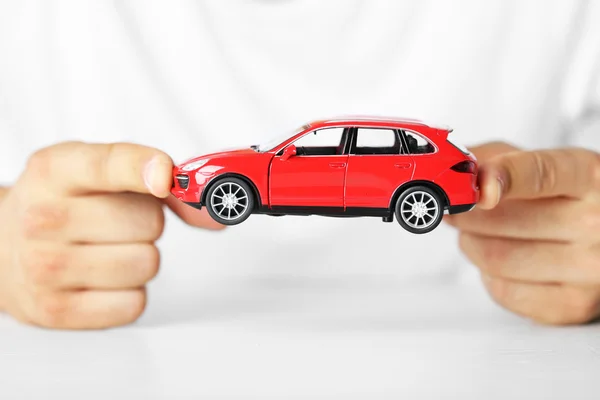 Male hands and car — Stock Photo, Image