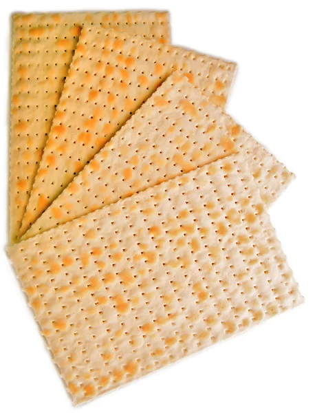 Matzo para Pascua aislado en blanco —  Fotos de Stock