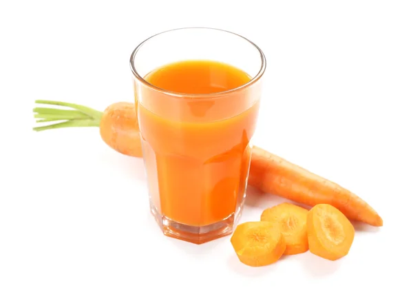 Glass of carrot juice — Stock Photo, Image