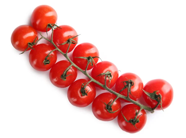 Tomates cerises isolées sur blanc — Photo