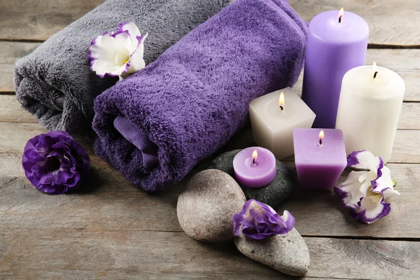 Spa still life with towels — Stock Photo, Image