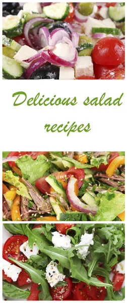 Kleurrijke en smakelijke salade mix — Stockfoto