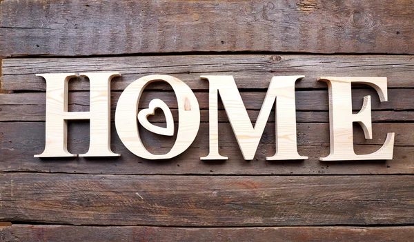 Lettres décoratives formant le mot HOME — Photo