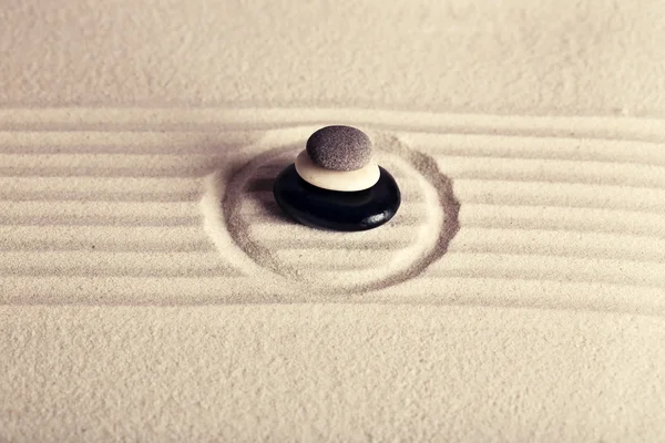 Zen garden with stones — Stock Photo, Image