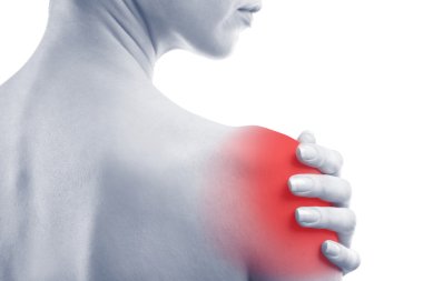woman with shoulder pain