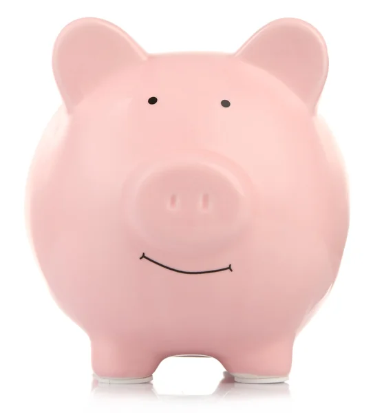 Roze keramische piggy bank — Stockfoto