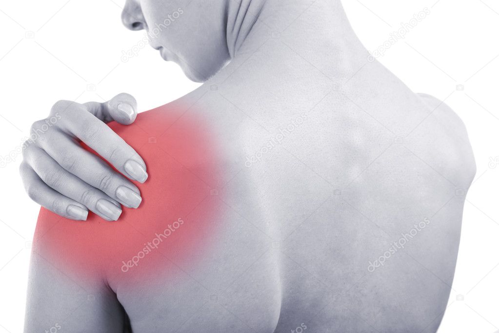 girl with shoulder pain