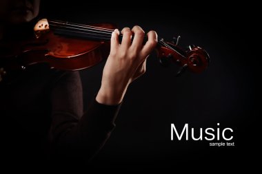 Violinist playing violin clipart