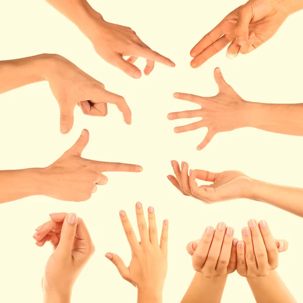Zestaw gestów rąk — Zdjęcie stockowe