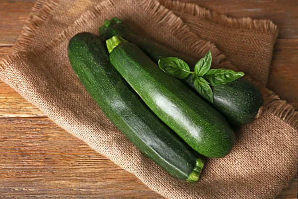 Fresh zucchini with basil — Stock Photo, Image