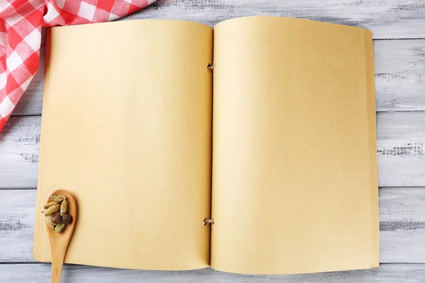 Open recipe book — Stock Photo, Image