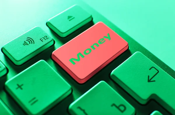 Geld toetsenbord knop — Stockfoto