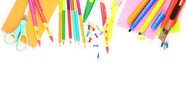 beyaz izole renkli okul Kırtasiye