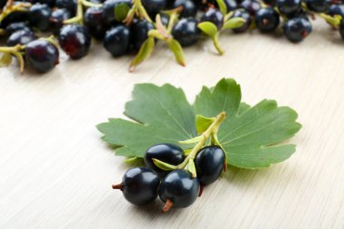 Siyah kuş üzümü yığını