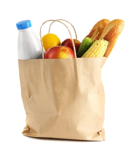 Bolsa de papel con comida — Foto de Stock