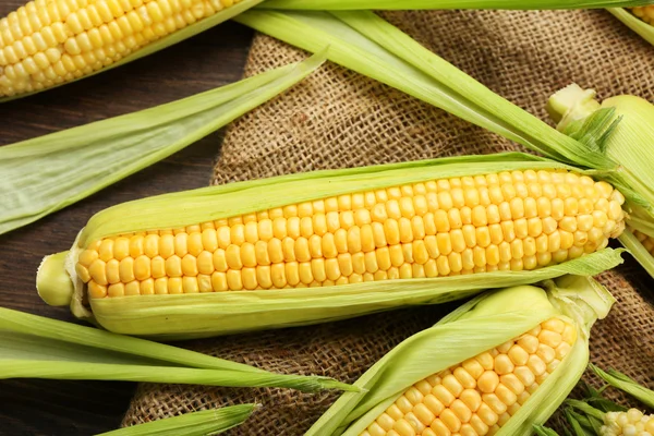 Färsk majs på kolhydrater — Stockfoto