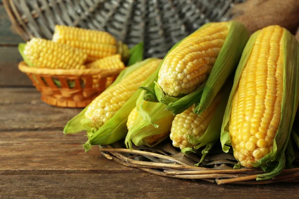 Frischer Mais auf Kolben — Stockfoto